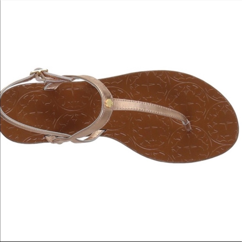 Kate Spade Citrine rose gold thong sandals